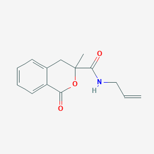 molecular formula C14H15NO3 B4243559 3-METHYL-1-OXO-N-(PROP-2-EN-1-YL)-3,4-DIHYDRO-1H-2-BENZOPYRAN-3-CARBOXAMIDE 