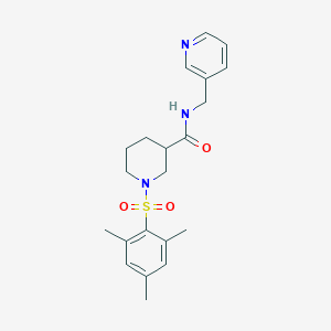 molecular formula C21H27N3O3S B4243564 1-(mesitylsulfonyl)-N-(3-pyridinylmethyl)-3-piperidinecarboxamide 