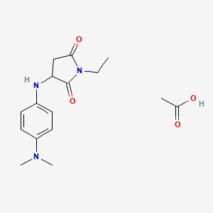 molecular formula C16H23N3O4 B4243609 Acetic acid;3-[4-(dimethylamino)anilino]-1-ethylpyrrolidine-2,5-dione 