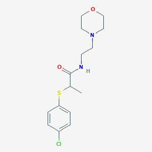 molecular formula C15H21ClN2O2S B4243617 2-[(4-chlorophenyl)thio]-N-[2-(4-morpholinyl)ethyl]propanamide 