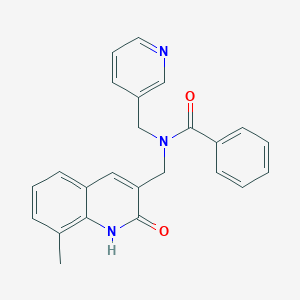 N-[(2-hydroxy-8-methyl-3-quinolinyl)methyl]-N-(3-pyridinylmethyl)benzamide