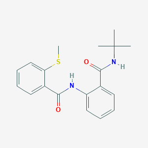 N-tert-butyl-2-[(2-methylsulfanylbenzoyl)amino]benzamide