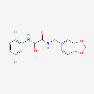 molecular formula C16H12Cl2N2O4 B4243672 N-(1,3-benzodioxol-5-ylmethyl)-N'-(2,5-dichlorophenyl)oxamide 