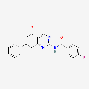 (4-fluorophenyl)-N-(5-oxo-7-phenyl(6,7,8-trihydroquinazolin-2-yl))carboxamide