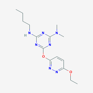 N4-Butyl-6-[(6-ethoxypyridazin-3-YL)oxy]-N2,N2-dimethyl-1,3,5-triazine-2,4-diamine