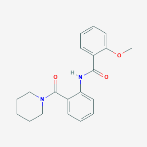 2-methoxy-N-[2-(piperidine-1-carbonyl)phenyl]benzamide