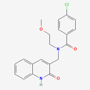 4-chloro-N-[(2-hydroxy-3-quinolinyl)methyl]-N-(2-methoxyethyl)benzamide