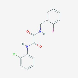 molecular formula C15H12ClFN2O2 B4243714 N-(2-chlorophenyl)-N'-(2-fluorobenzyl)ethanediamide 