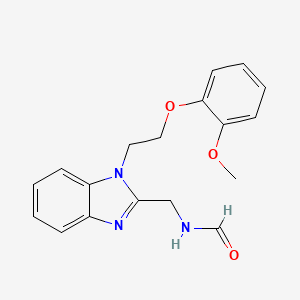 molecular formula C18H19N3O3 B4243735 N-({1-[2-(2-methoxyphenoxy)ethyl]-1H-1,3-benzodiazol-2-yl}methyl)formamide 