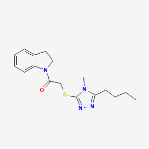 2-[(5-Butyl-4-methyl-1,2,4-triazol-3-yl)sulfanyl]-1-(2,3-dihydroindol-1-yl)ethanone