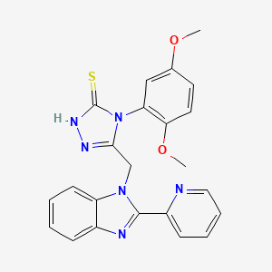 4-(2,5-dimethoxyphenyl)-5-{[2-(2-pyridinyl)-1H-benzimidazol-1-yl]methyl}-4H-1,2,4-triazole-3-thiol