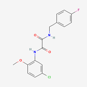 molecular formula C16H14ClFN2O3 B4243751 N'-(5-chloro-2-methoxyphenyl)-N-[(4-fluorophenyl)methyl]oxamide 