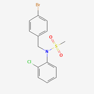 molecular formula C14H13BrClNO2S B4243768 N-(4-bromobenzyl)-N-(2-chlorophenyl)methanesulfonamide 