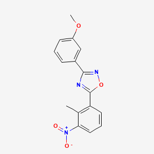 molecular formula C16H13N3O4 B4243771 3-(3-methoxyphenyl)-5-(2-methyl-3-nitrophenyl)-1,2,4-oxadiazole 