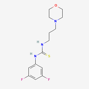 molecular formula C14H19F2N3OS B4243782 N-(3,5-DIFLUOROPHENYL)-N'-(3-MORPHOLINOPROPYL)THIOUREA 