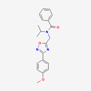 molecular formula C20H21N3O3 B4243794 N-{[3-(4-methoxyphenyl)-1,2,4-oxadiazol-5-yl]methyl}-N-(propan-2-yl)benzamide 