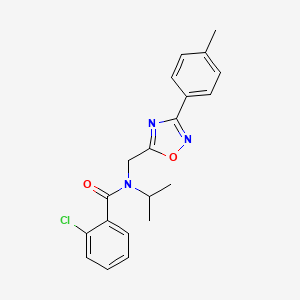 2-chloro-N-{[3-(4-methylphenyl)-1,2,4-oxadiazol-5-yl]methyl}-N-(propan-2-yl)benzamide