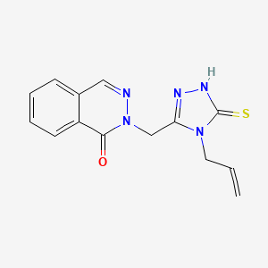 molecular formula C14H13N5OS B4243805 2-[(4-allyl-5-mercapto-4H-1,2,4-triazol-3-yl)methyl]-1(2H)-phthalazinone 