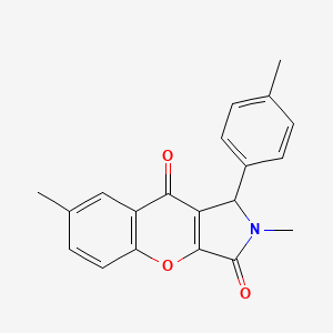 2,7-dimethyl-1-(4-methylphenyl)-1,2-dihydrochromeno[2,3-c]pyrrole-3,9-dione