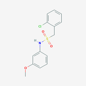 molecular formula C14H14ClNO3S B4243814 1-(2-chlorophenyl)-N-(3-methoxyphenyl)methanesulfonamide 