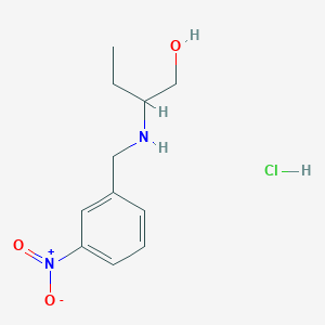 2-[(3-Nitrophenyl)methylamino]butan-1-ol;hydrochloride