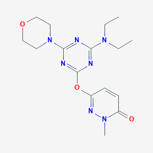 6-{[4-(diethylamino)-6-(4-morpholinyl)-1,3,5-triazin-2-yl]oxy}-2-methyl-3(2H)-pyridazinone