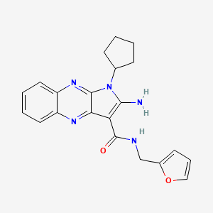 2-amino-1-cyclopentyl-N-(2-furylmethyl)-1H-pyrrolo[2,3-b]quinoxaline-3-carboxamide