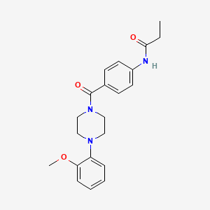 N-{4-[4-(2-METHOXYPHENYL)PIPERAZINE-1-CARBONYL]PHENYL}PROPANAMIDE