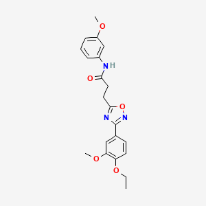 3-[3-(4-ethoxy-3-methoxyphenyl)-1,2,4-oxadiazol-5-yl]-N-(3-methoxyphenyl)propanamide