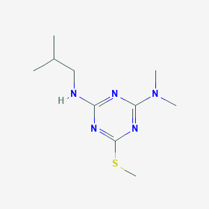 molecular formula C10H19N5S B4243933 N'-isobutyl-N,N-dimethyl-6-(methylthio)-1,3,5-triazine-2,4-diamine 