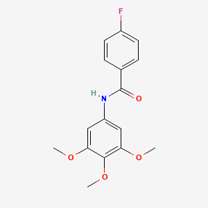 molecular formula C16H16FNO4 B4243951 4-氟代-N-(3,4,5-三甲氧基苯基)苯甲酰胺 