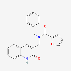 molecular formula C22H18N2O3 B4243954 N-benzyl-N-[(2-hydroxy-3-quinolinyl)methyl]-2-furamide 