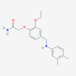 molecular formula C19H24N2O3 B4243967 2-(4-{[(3,4-dimethylphenyl)amino]methyl}-2-ethoxyphenoxy)acetamide 