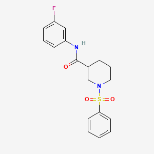 N-(3-fluorophenyl)-1-(phenylsulfonyl)piperidine-3-carboxamide