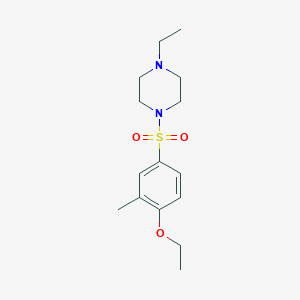 molecular formula C15H24N2O3S B4243976 1-[(4-ethoxy-3-methylphenyl)sulfonyl]-4-ethylpiperazine 