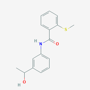 molecular formula C16H17NO2S B424398 N-[3-(1-hydroxyethyl)phenyl]-2-(methylsulfanyl)benzamide 