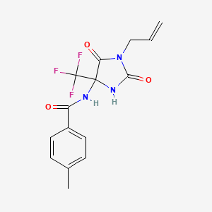 N-[2,5-dioxo-1-(prop-2-en-1-yl)-4-(trifluoromethyl)imidazolidin-4-yl]-4-methylbenzamide