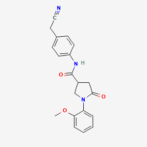 N-[4-(cyanomethyl)phenyl]-1-(2-methoxyphenyl)-5-oxo-3-pyrrolidinecarboxamide