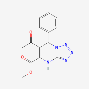 METHYL 6-ACETYL-7-PHENYL-4H,7H-[1,2,3,4]TETRAZOLO[1,5-A]PYRIMIDINE-5-CARBOXYLATE