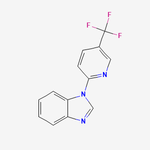 molecular formula C13H8F3N3 B4244041 1-[5-(trifluoromethyl)-2-pyridinyl]-1H-benzimidazole 