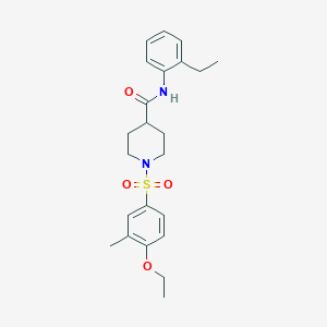 1-(4-ETHOXY-3-METHYLBENZENESULFONYL)-N-(2-ETHYLPHENYL)PIPERIDINE-4-CARBOXAMIDE