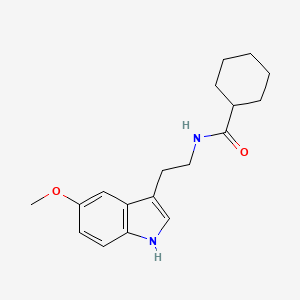 molecular formula C18H24N2O2 B4244076 N-[2-(5-methoxy-1H-indol-3-yl)ethyl]cyclohexanecarboxamide 