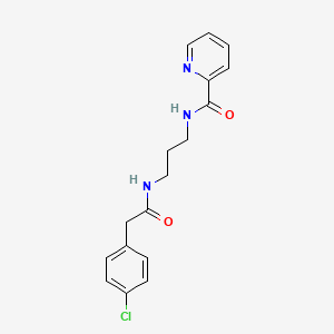 molecular formula C17H18ClN3O2 B4244082 N-(3-{[2-(4-chlorophenyl)acetyl]amino}propyl)-2-pyridinecarboxamide 