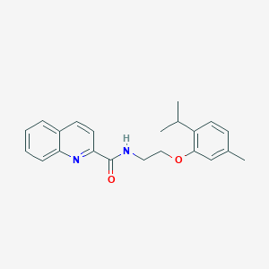 molecular formula C22H24N2O2 B424409 N-[2-(2-isopropyl-5-methylphenoxy)ethyl]-2-quinolinecarboxamide 