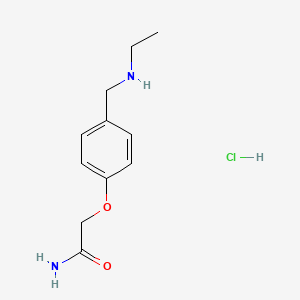 molecular formula C11H17ClN2O2 B4244105 2-[4-(Ethylaminomethyl)phenoxy]acetamide;hydrochloride 