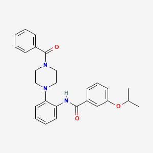 N-[2-(4-benzoyl-1-piperazinyl)phenyl]-3-isopropoxybenzamide