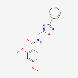 molecular formula C18H17N3O4 B4244135 2,4-dimethoxy-N-[(3-phenyl-1,2,4-oxadiazol-5-yl)methyl]benzamide 