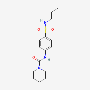 molecular formula C15H23N3O3S B4244149 N-[4-(propylsulfamoyl)phenyl]piperidine-1-carboxamide 