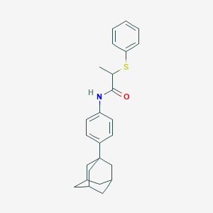 molecular formula C25H29NOS B424415 N-[4-(1-adamantyl)phenyl]-2-(phenylsulfanyl)propanamide 