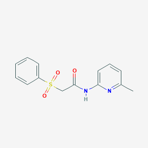 2-(benzenesulfonyl)-N-(6-methylpyridin-2-yl)acetamide